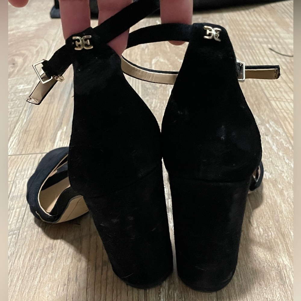 Sam Edelman Black High Heel Sandals with Ankle Strap - Picture 6 of 11